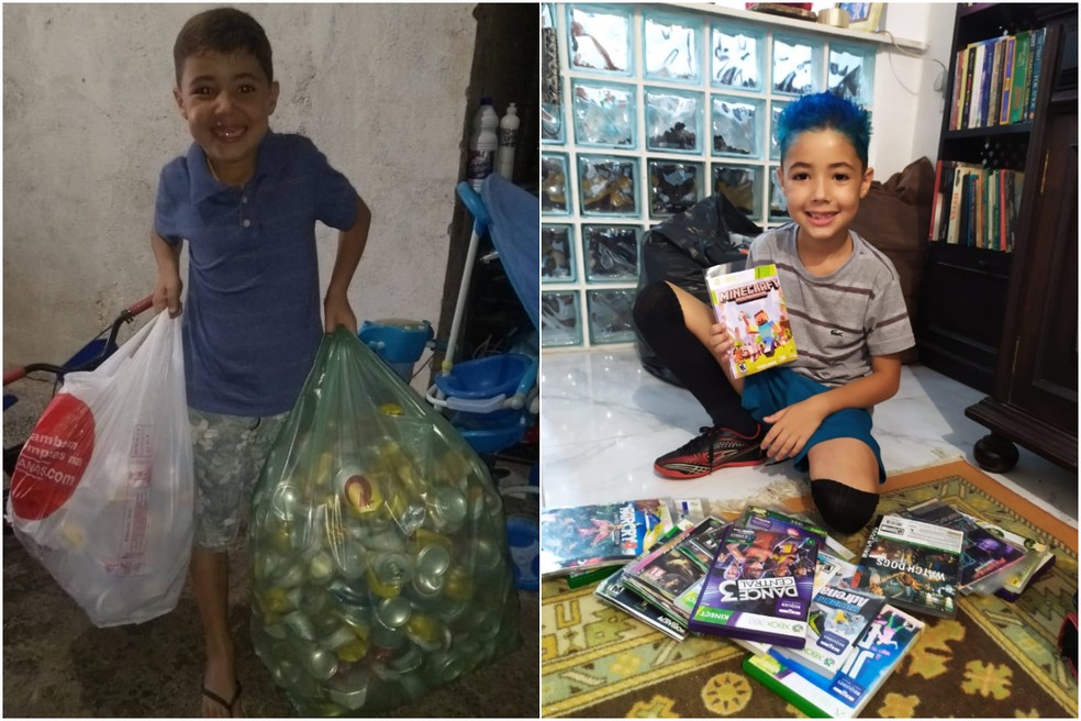 Menino de 7 anos junta latinhas para comprar videogame; veja o fim emocionante dessa história