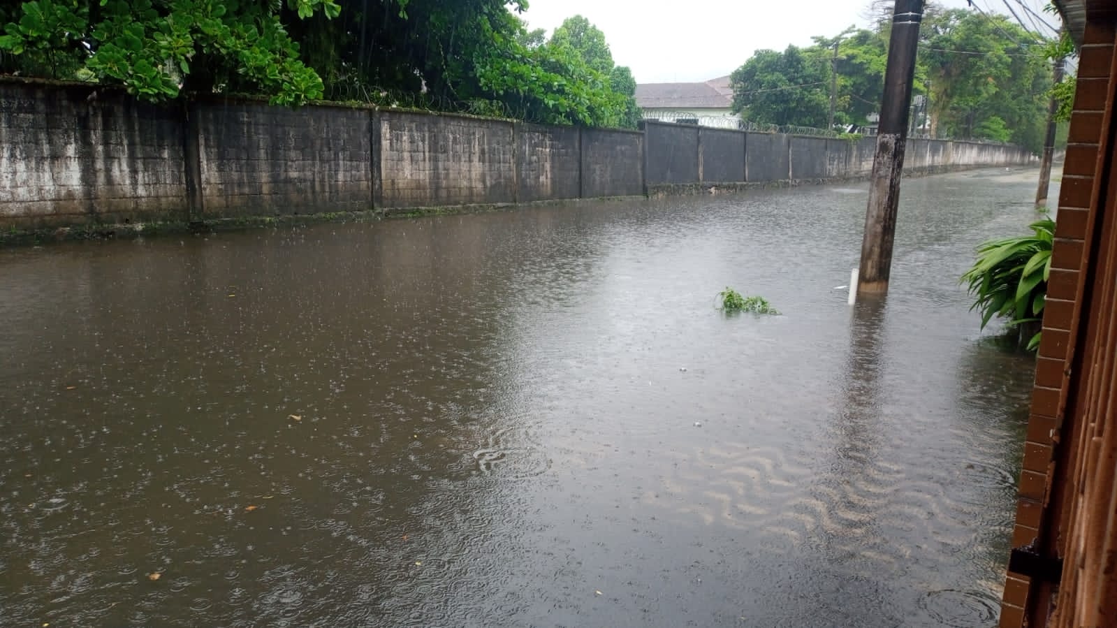Chuva causa inundações em bairros de São Vicente
