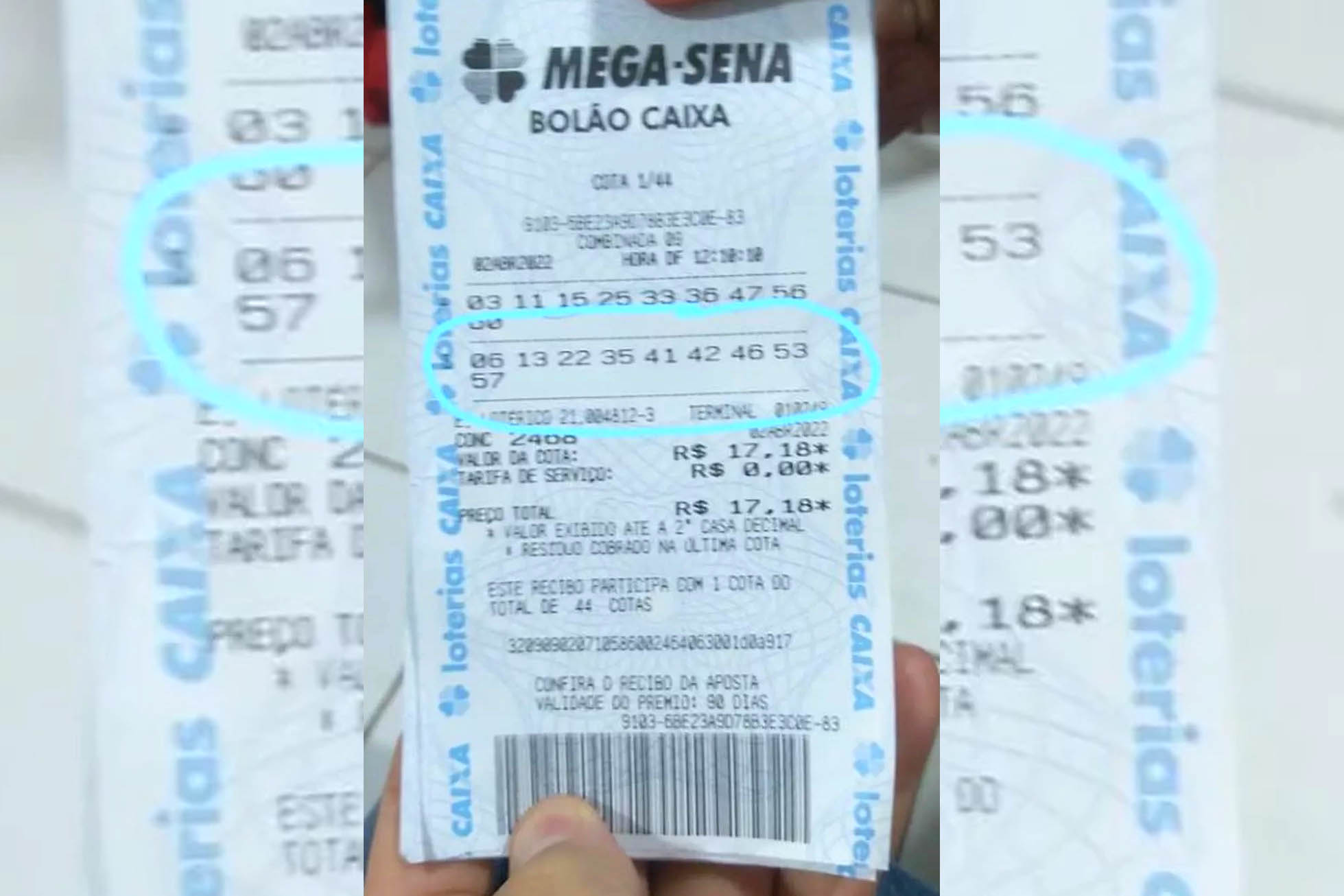 Aposta de Santos leva bolada de R$ 122,6 milhões na Mega-Sena