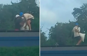 Grupo é flagrado furtando soja de trem em movimento, em Guarujá, SP