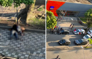 PM aposentado é baleado e morto em estacionamento de agência bancária em santos, SP