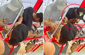 Bandido com fome não resiste e faz pausa para uma “boquinha” durante assalto em Praia Grande, SP