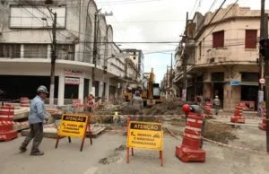 Obra do VLT mudam trânsito no Centro de Santos, começa a partir de hoje