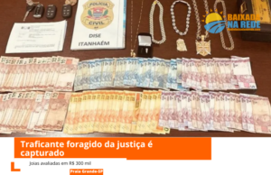 Traficante foragido da Justiça é preso com joias avaliadas em mais de R$ 300 mil