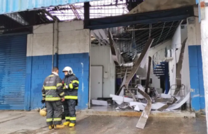 Incêndio atinge fábrica de pães na zona Noroeste de Santos, SP