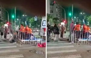 Homem fica ferido após cair de estrutura durante montagem de show de Fábio Jr. em Santos, SP