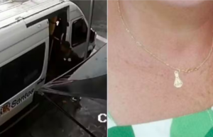 Ladrão invade van, arranca corrente do pescoço de idosa e foge em segundos em Santos, SP