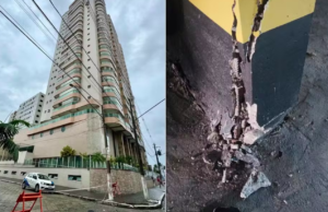 Prédio de 23 andares evacuado com urgência em Praia Grande, SP está estabilizado
