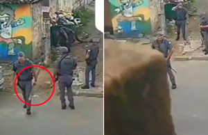 Policiais são flagrados quebrando câmeras de monitoramento em comunidade no Guarujá, SP