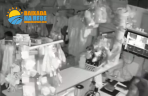 Criminoso arromba loja de roupas infantis e furta itens em São Vicente, SP