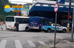 Ônibus invadem posto de combustível e deixam feridos em Santos,SP