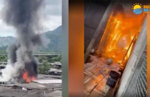 Incêndio destrói moradias no litoral de SP