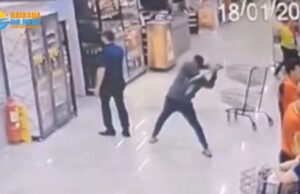 Homem é preso após atacar gerente de supermercado com uma pá