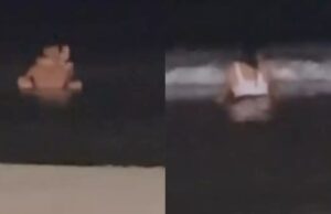 Casal é flagrado em momento íntimo em praia no litoral paulista