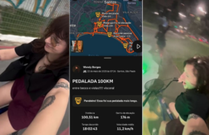 Jovem pedala 100 km em 18 horas para ultrapassar amigo em app fitness