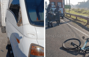 Ciclista morre atropelado em Rodovia de São Vicente.