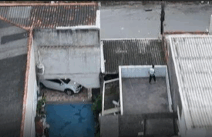 Drone filma condenado a 14 anos de prisão por tráfico de drogas jogando celular fora antes de captura