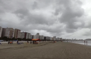 Defesa Civil alerta para temporais na Baixada Santista.