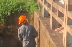 Bombeiros resgataram corpo de mulher em córrego em Itanhaém.