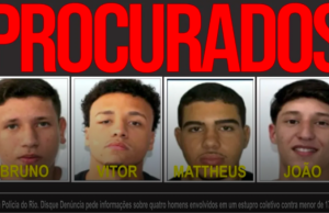 Jovens acusados de estupro coletivo no Rio de Janeiro estão foragidos.