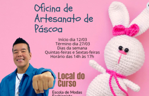 Oficina de Artesanato de Páscoa no Projeto Social Jhony Sasaki.