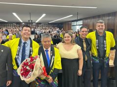Vereador Jhony Sasaki homenageia Sensei Nelson Higa com título de cidadão vicentino.