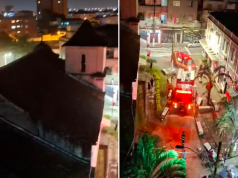 Incêndio na Igreja Matriz de São Vicente assusta moradores.